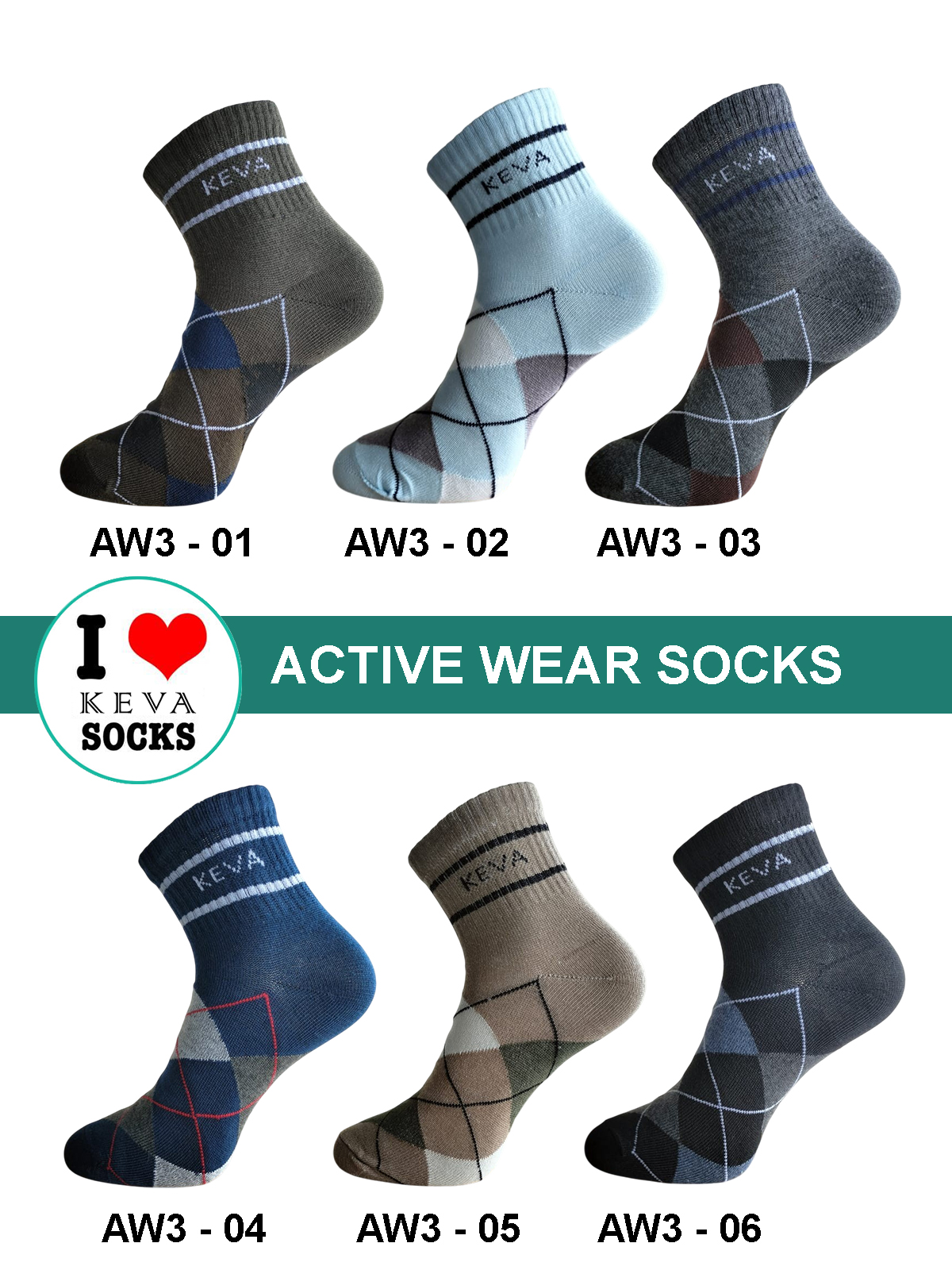 Men Ankle Socks Budget Friendly Offer Activewear 6 Pairs Pack Aw3