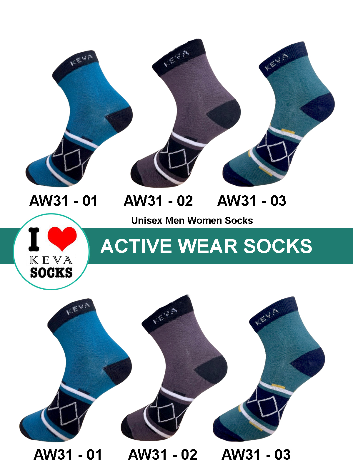 navy blue plain a.w ankle Socks AW31