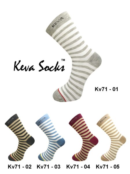 Keva Socks Unisex Striped Socks For Men & Women 5pairs Pack Made In India