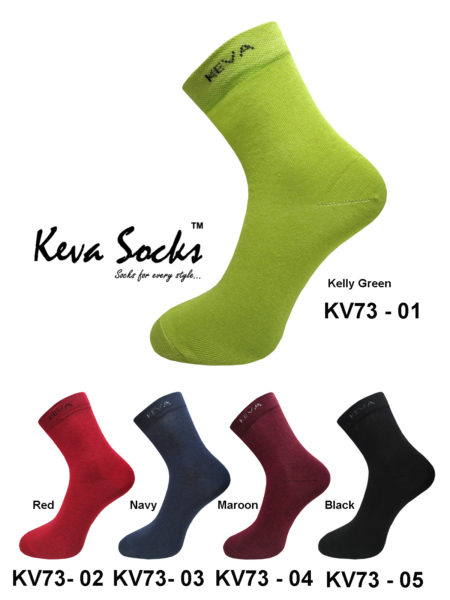 Keva Socks Plain Bold Dynamic Colourful Women Ladies Girl Organic Cotton Socks 5 Pairs pack Kv73