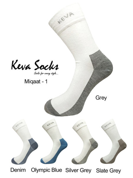 Keva Socks Miqaat1 Cotton Dark Base For Men 5 Pairs Pack
