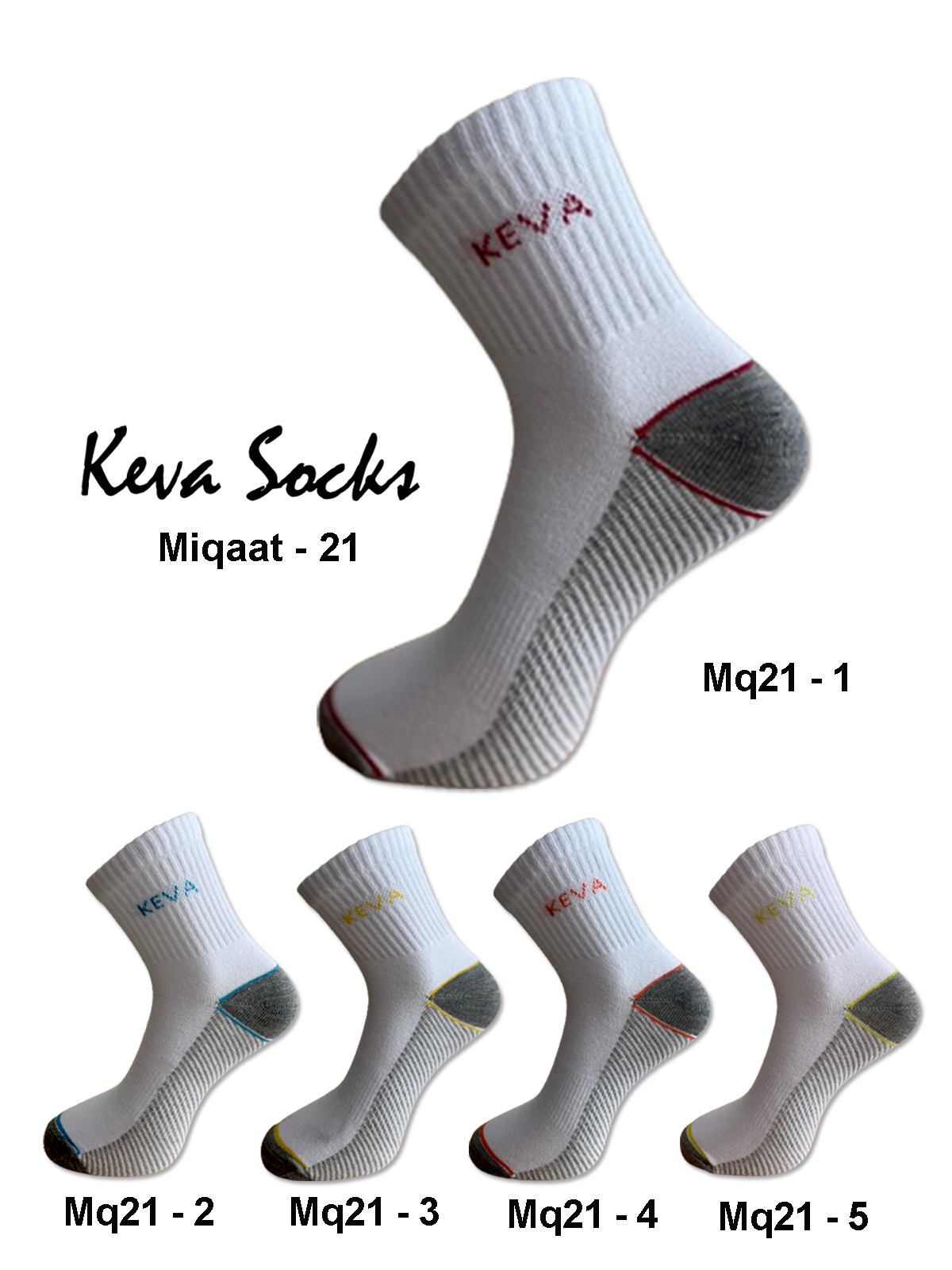 Keva Socks For Men Dark Base Miqaat Ankle Socks 5pairs pack Mq21
