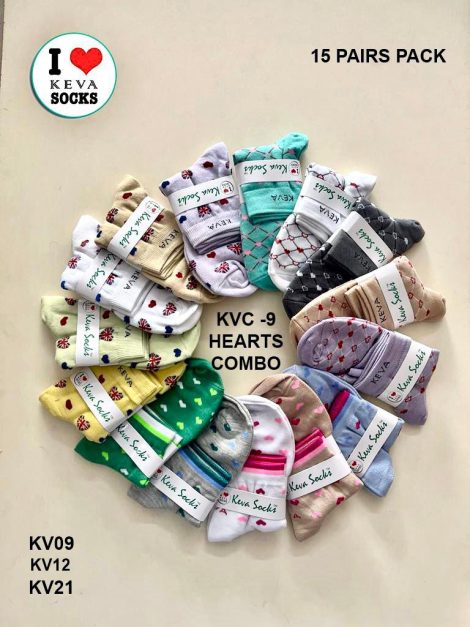 KVC9 Hearts Socks Women