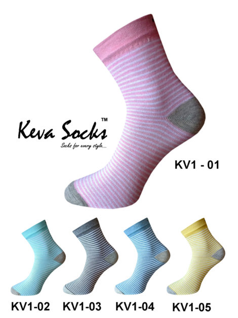kv1 Women Striped Cotton Socks