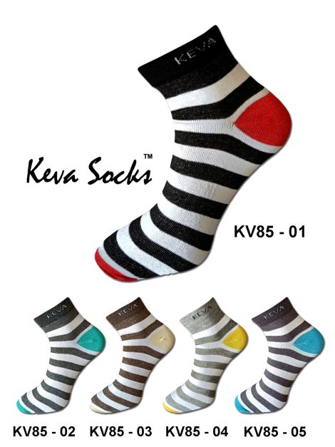 kv85 Ankle Stripes Cotton Socks