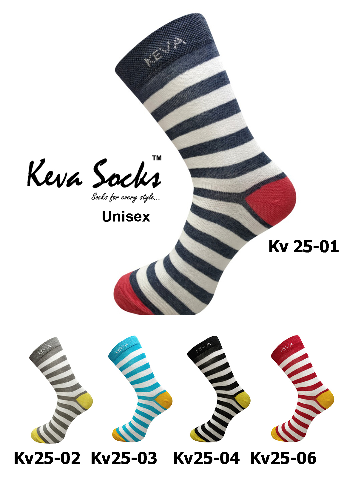 kv25 men women stripes socks 2024