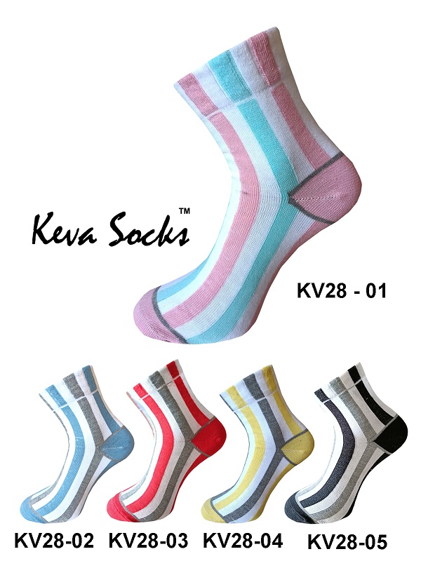 kv28 new kv28 women ankle cotton stripes socks