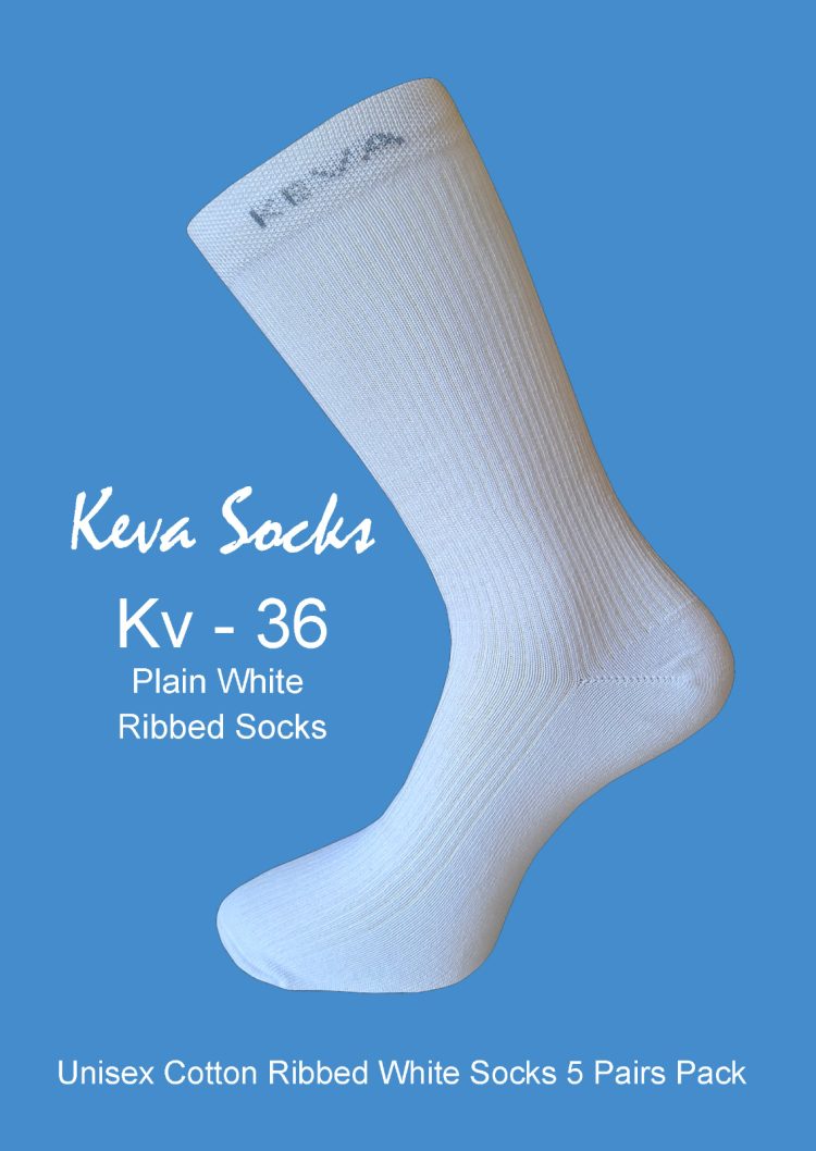 White Ribbed Socks