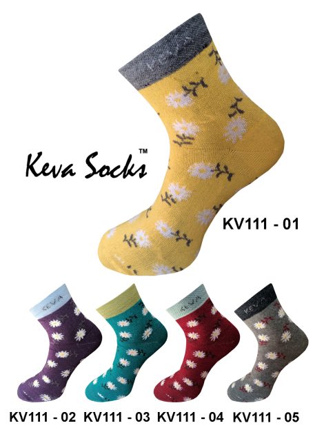 kv111 women Ankle Floral Socks