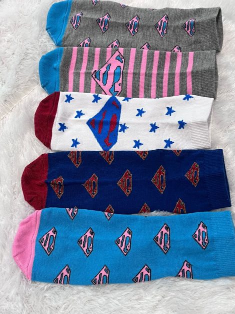 Keva Socks Unisex Ankle Super Man & Woman Couple Socks 5 pairs pack Kv105