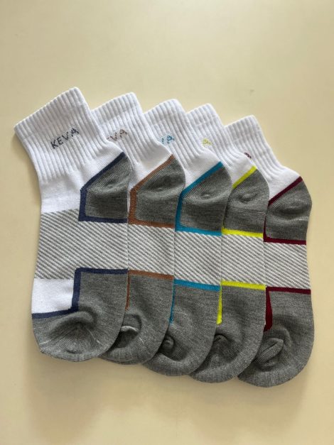 Keva Socks For Men Dark Base Miqaat Ankle Socks 5pairs pack Mq20