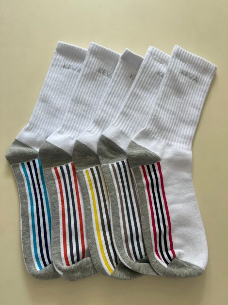 Mq25 Long Crew Men Dark Base Cotton Socks