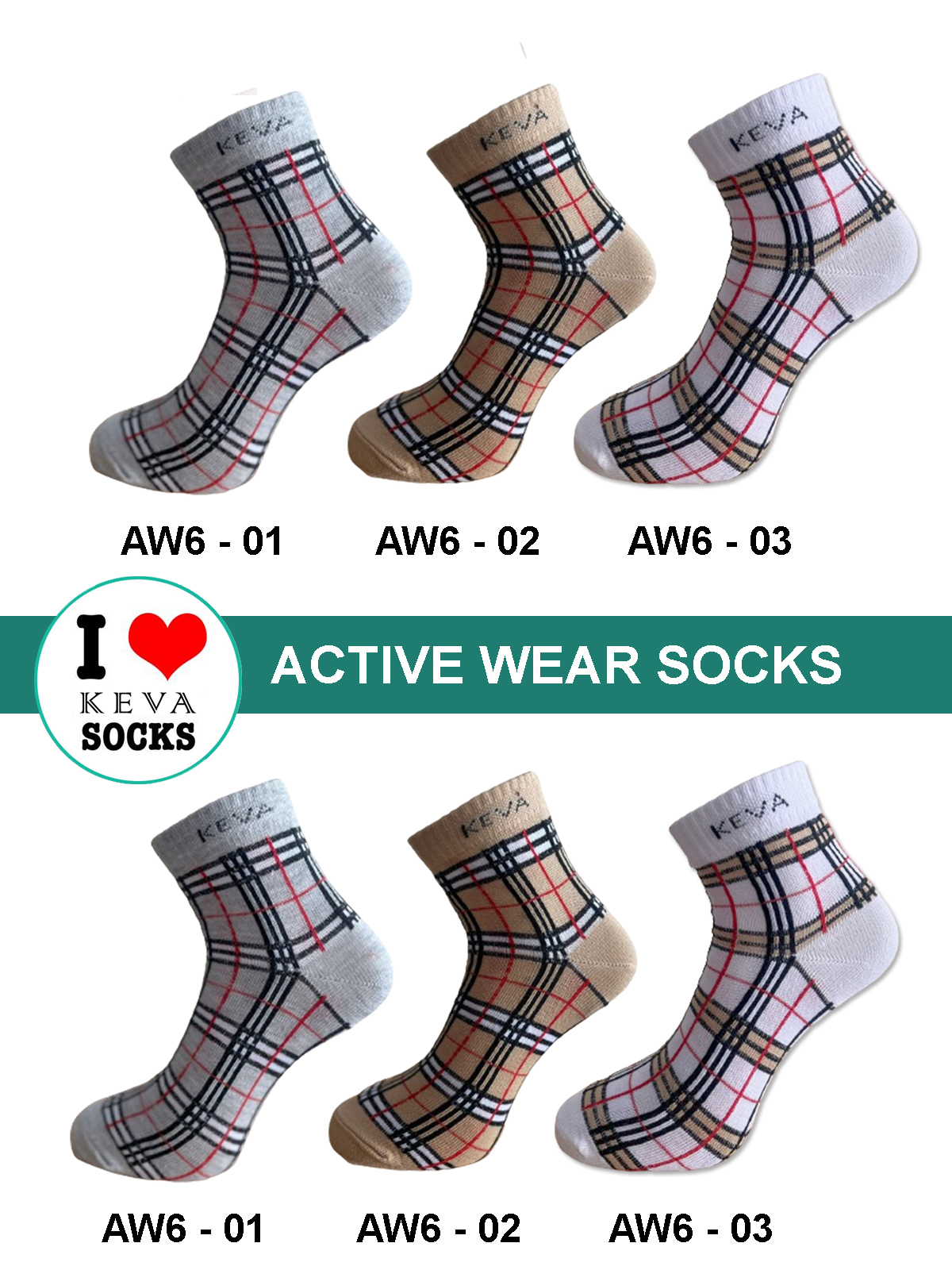 aw6Unisex men Women Ankle Socks Budget Friendly Offer Activewear 6 Pairs Pack Aw6