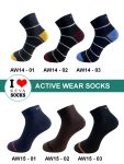 Ankle Men Women Stripes Socks Budget Friendly Activewear 6 Pairs Pack Aw14 Aw15