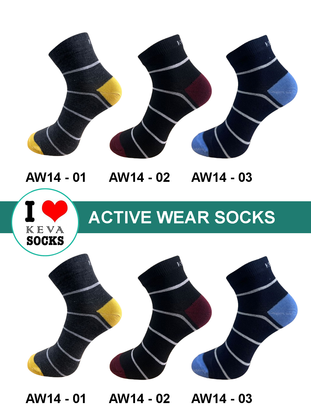 aw14 ankle stripes men women socks