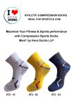 Compression Socks Men Athletic Gym, Cricket, Sports 3 Pairs Pack