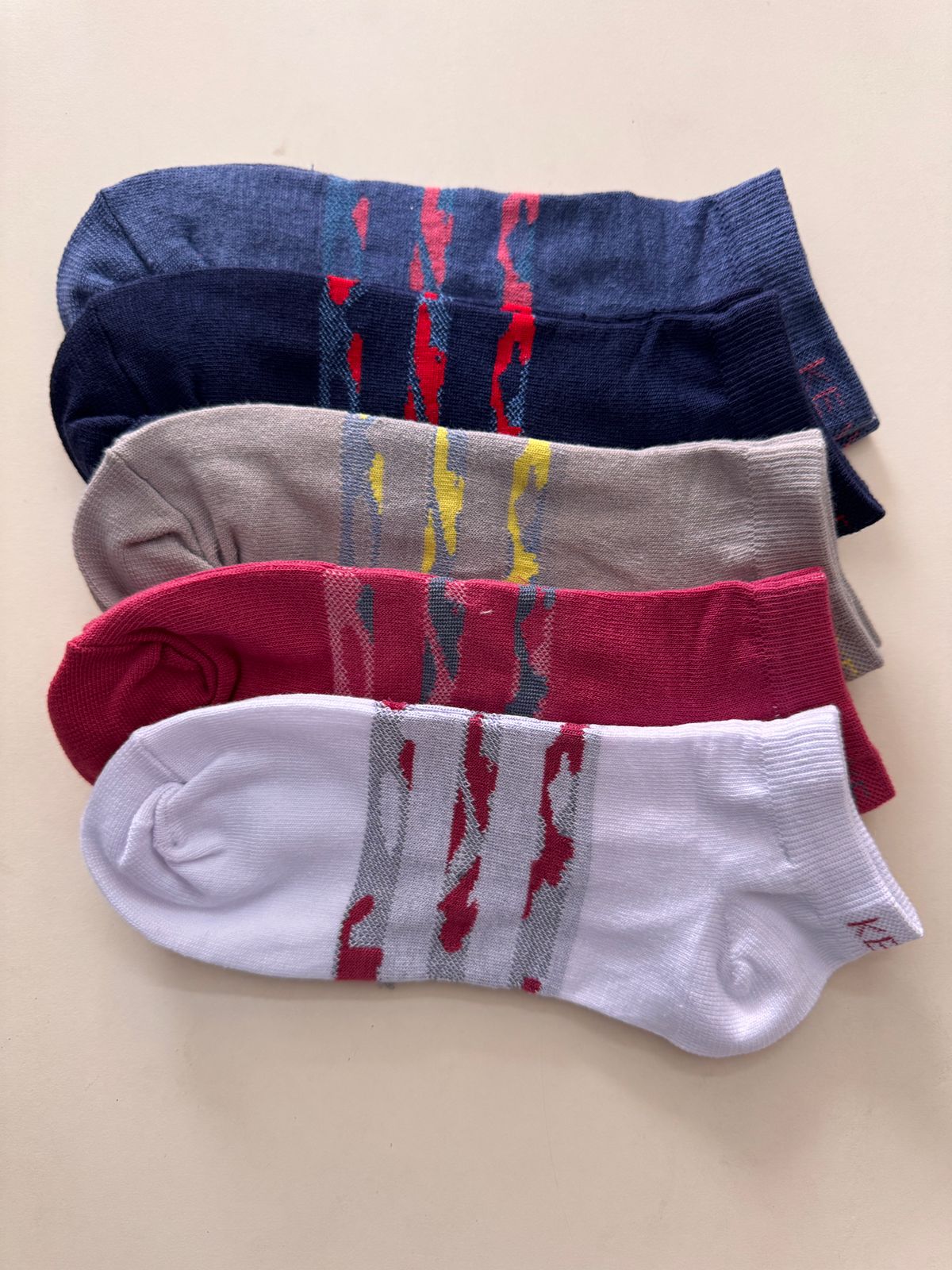 Keva Socks Low Ankle Solid Colours Sneakers Socks For Women 5 pairs pack Kv8