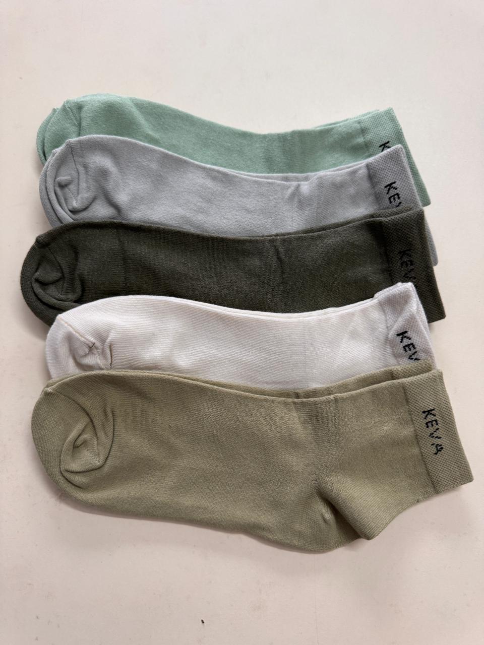 Keva Socks Ankle Solid Colours Socks For Women 5 pairs pack Kv94