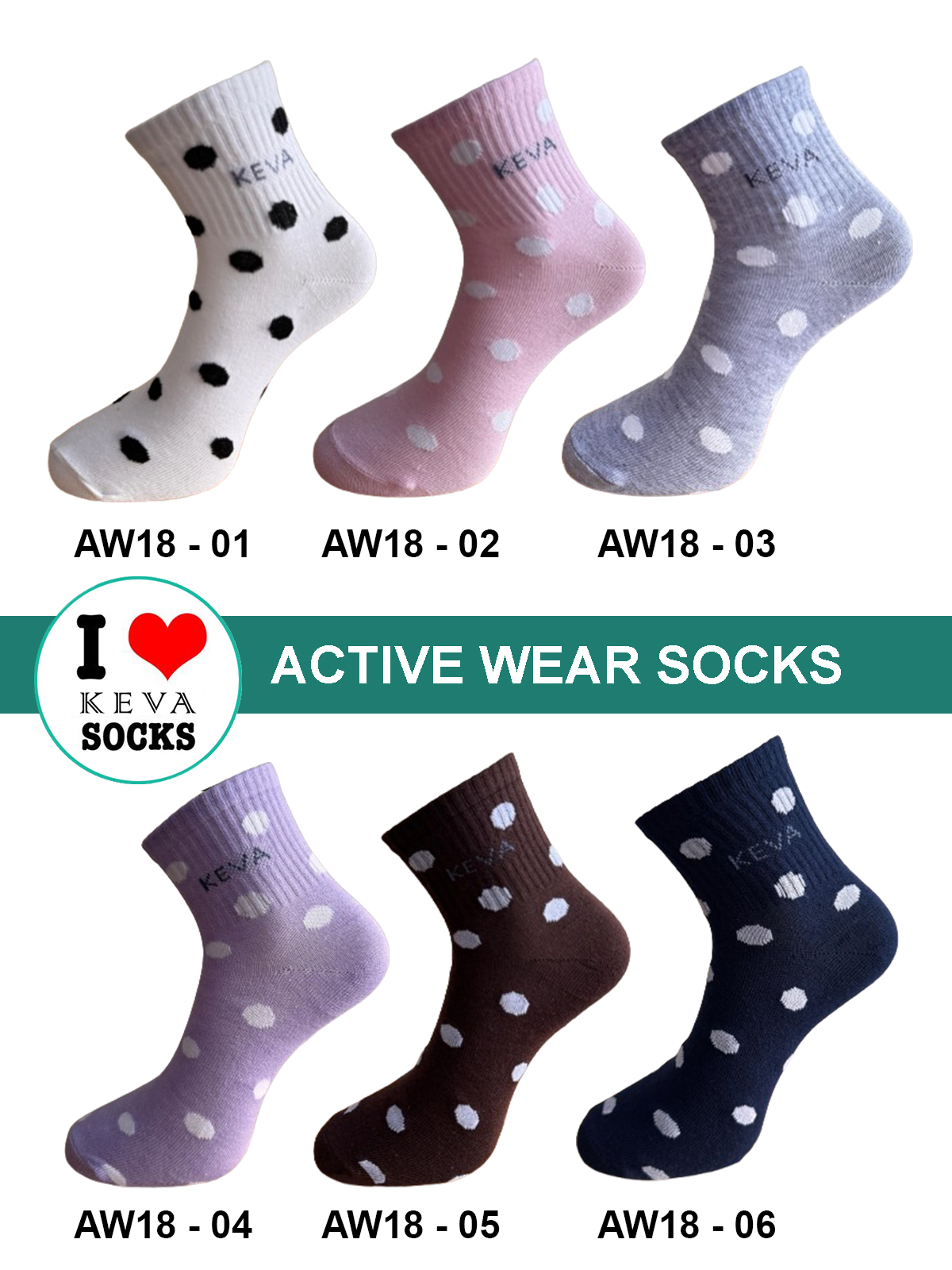 aw18 2024 Polka Dots Ankle Women Socks