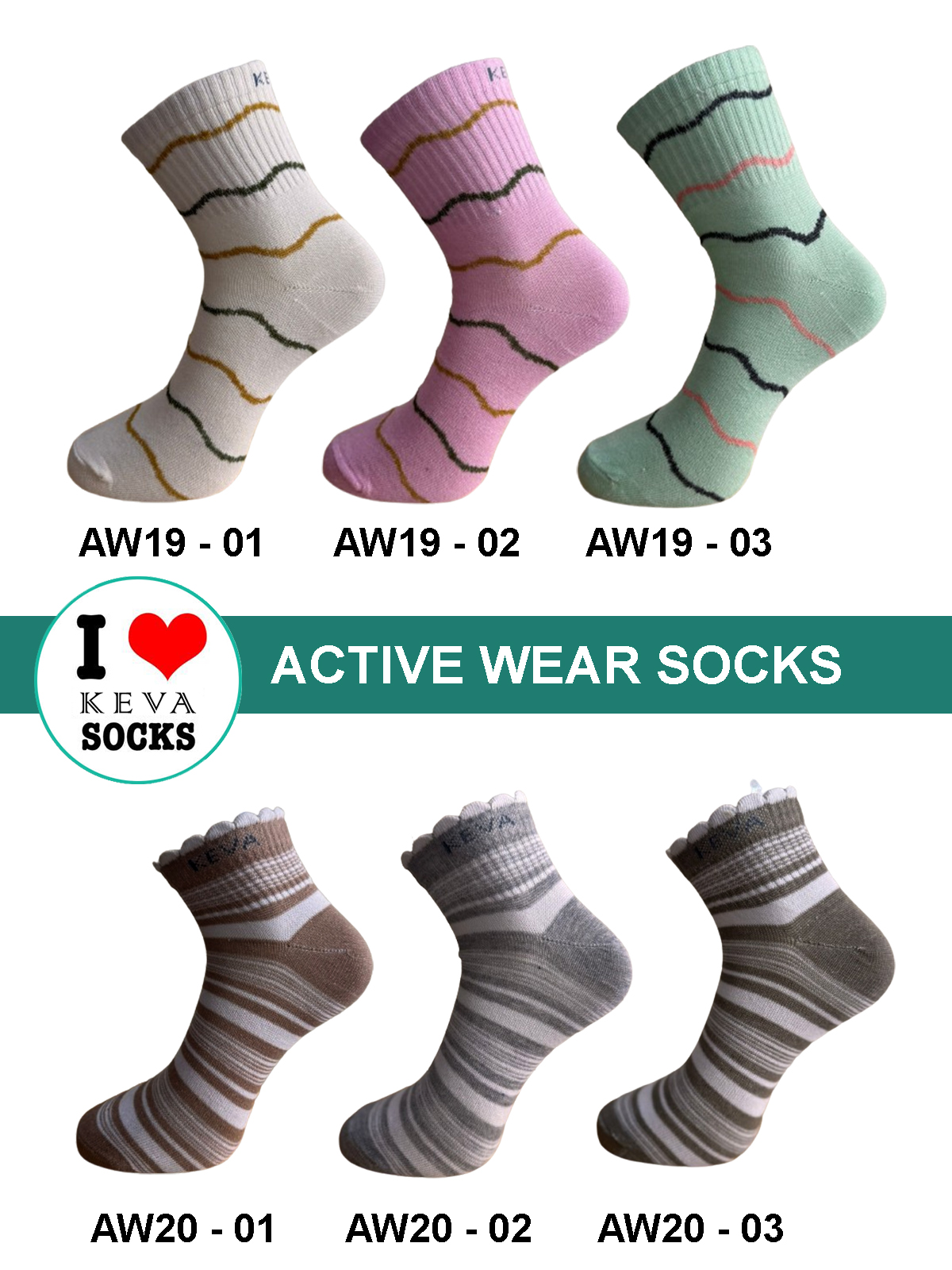 AW19 N AW20 Women Ankle Women Socks Activewear 6 Pairs Pack Aw19 Aw20