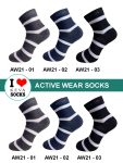 Men Women Ankle Stripes Socks Activewear 6 Pairs Pack Aw21