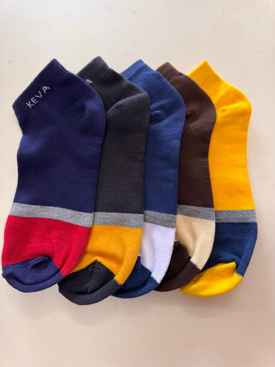 Keva Socks Royal Men Women Ankle Cotton Socks 5 pairs pack Kv20new