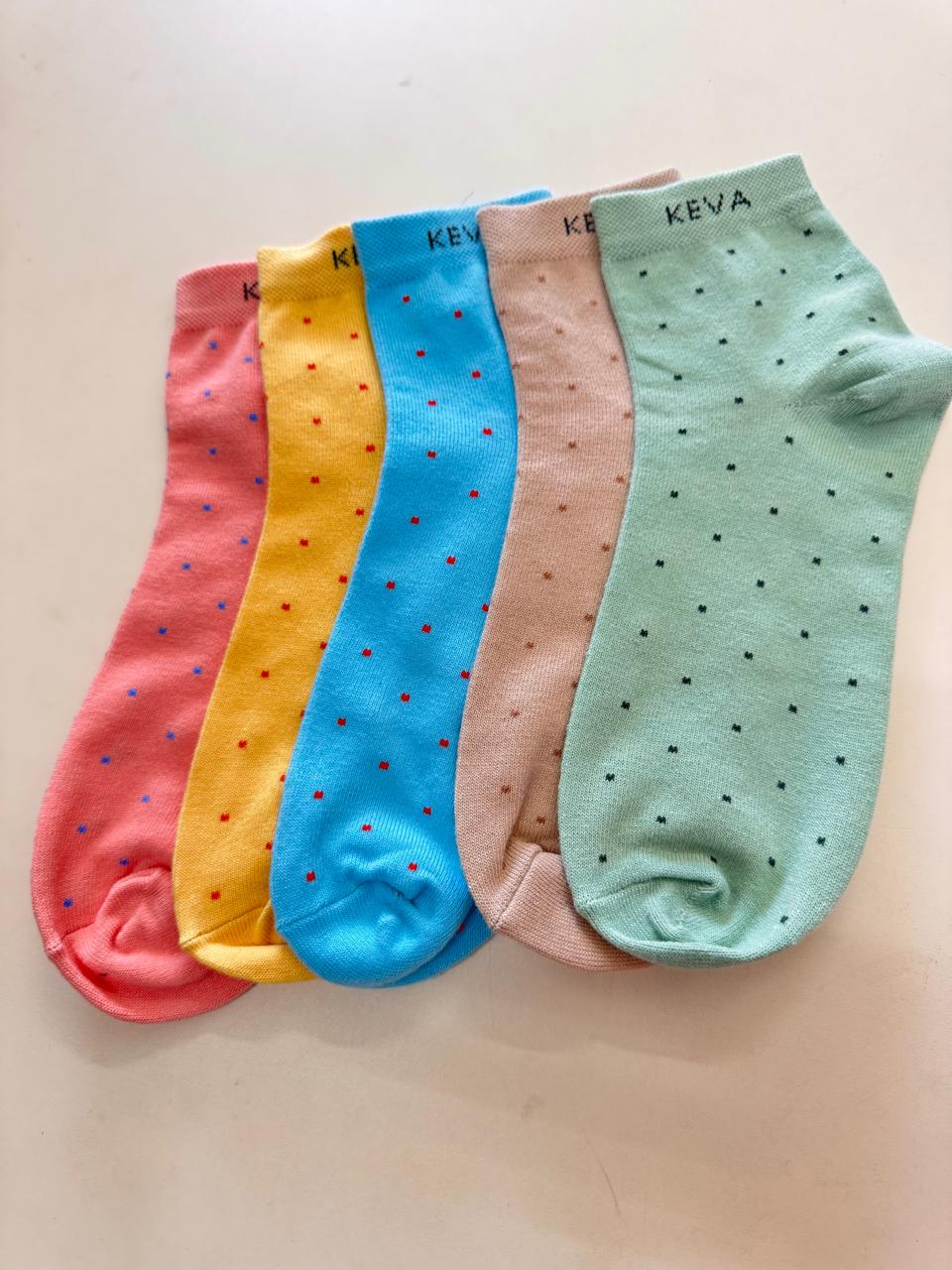 Keva Socks Women Ankle Cotton Socks 5 pairs pack Kv111