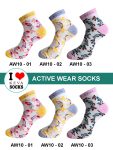 Women Ankle Socks Floral Kevasocks Activewear 6 Pairs Pack Aw10