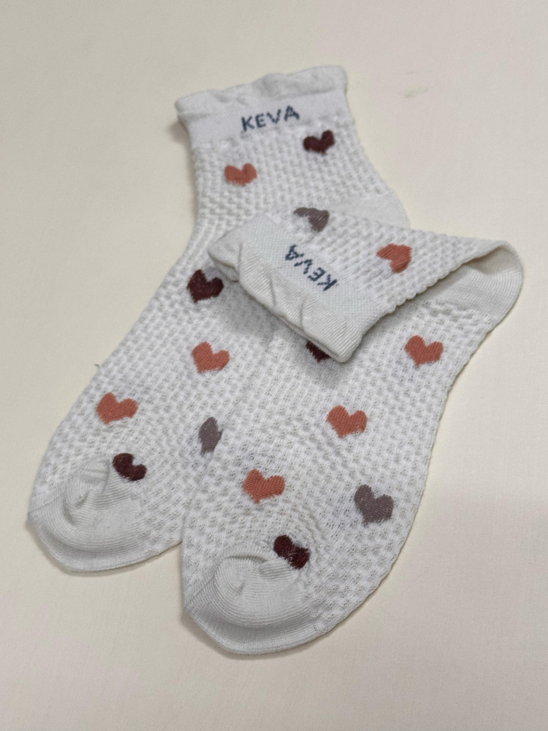 Women Ankle Socks Hearts Design Kevasocks Activewear 6 Pairs Pack Aw27