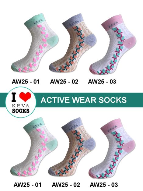 Women Ankle Self Design Floral Socks Activewear 6 Pairs Pack Aw25