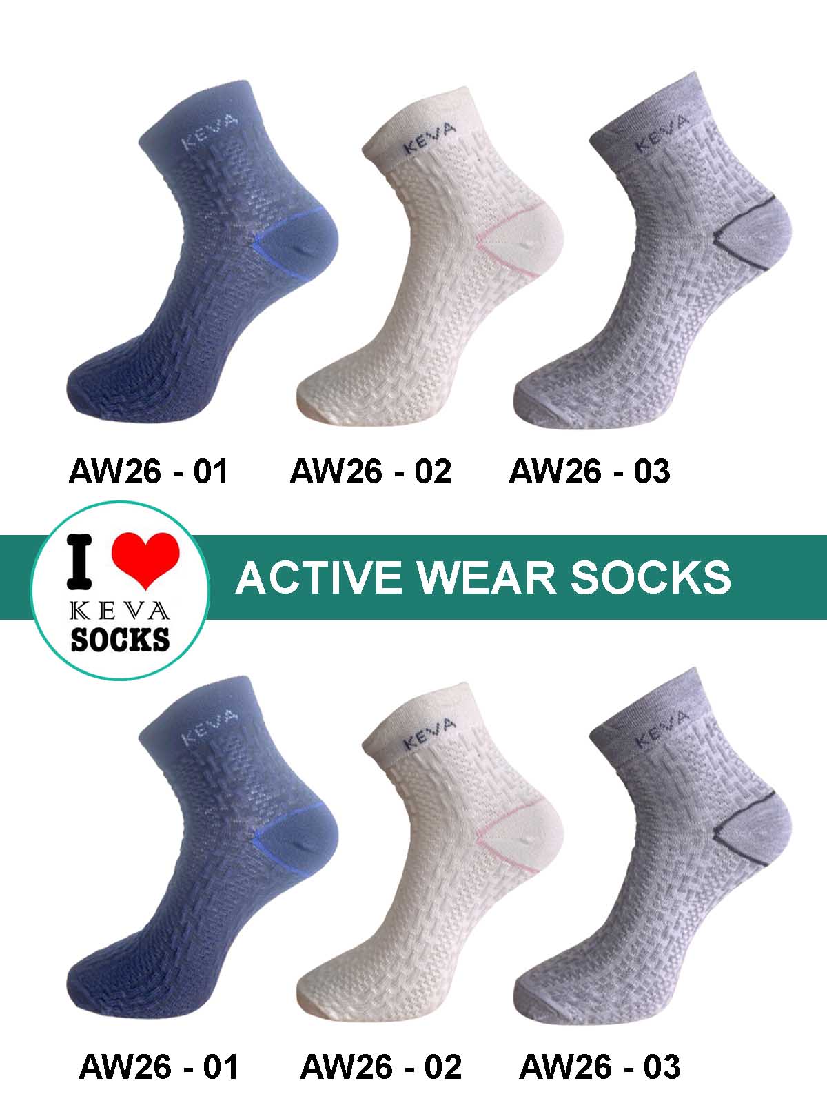 aw26 Women Ankle Self Design Socks Activewear 6 Pairs Pack Aw26