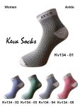 Keva Socks Women Ankle Textured Cotton Socks 5 pairs pack Kv134