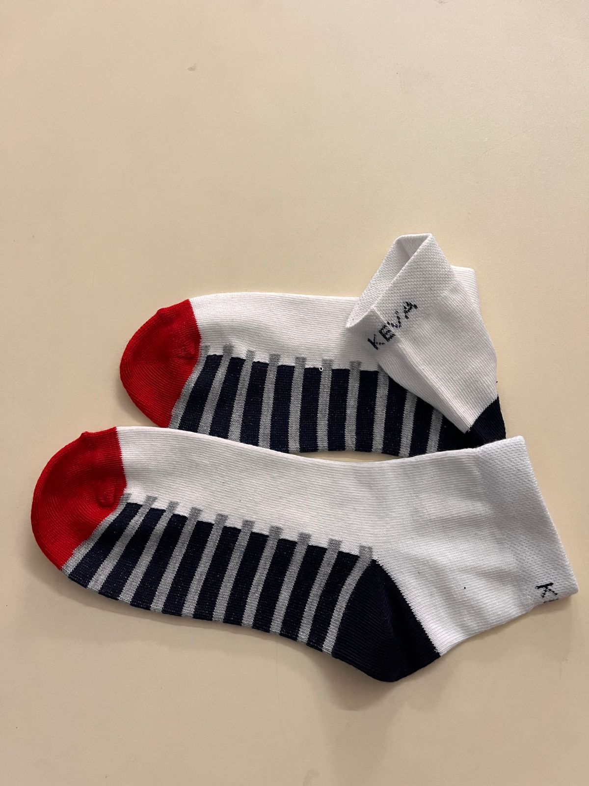 Men Ankle Miqaat Dark Base Socks Grey Color Stripe Activewear 6 Pairs Pack Aw5